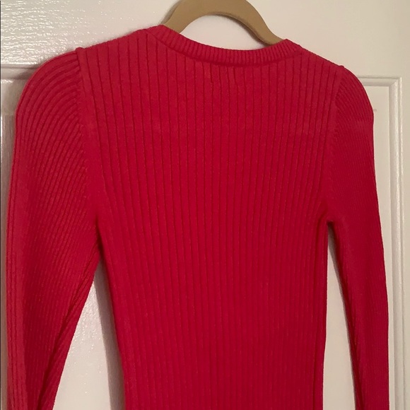 A New Day Brand Hot Pink V-Neck Style Sweater - Picture 6 of 6
